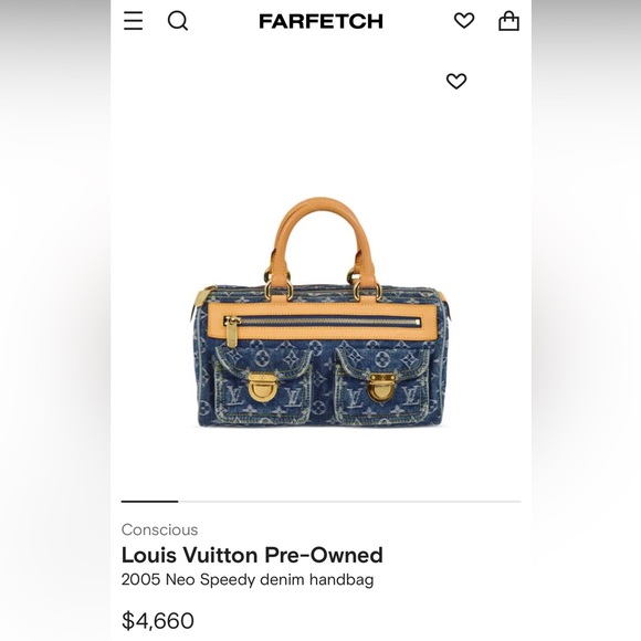 ❤️ 100% Authentic Louis Vuitton Denim Neo Speedy - Picture 15 of 16